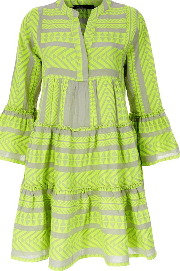 neon lime midi dress