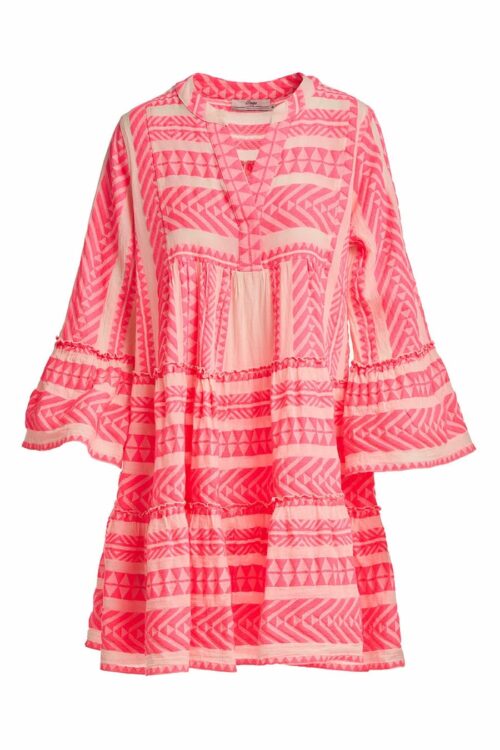 devotion twins ella dress neon pink midi