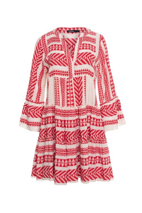 Devotion twins ellla dress red beige short