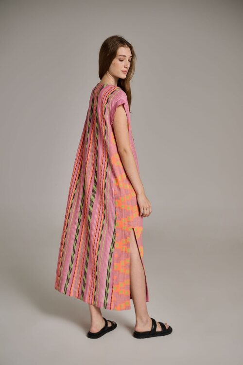 Devotion Twins - long dress Achatis pink/orange