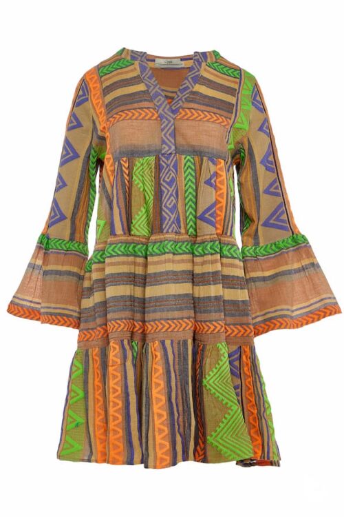 devotion twins ella dress green orange short