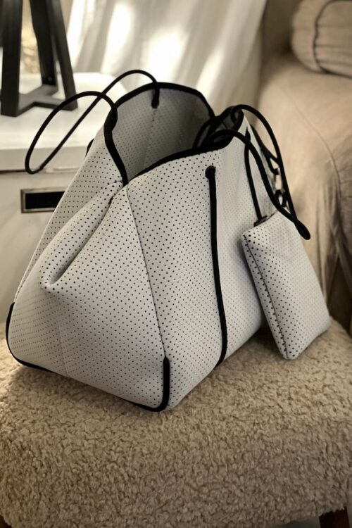 love for waves cary all bag off white