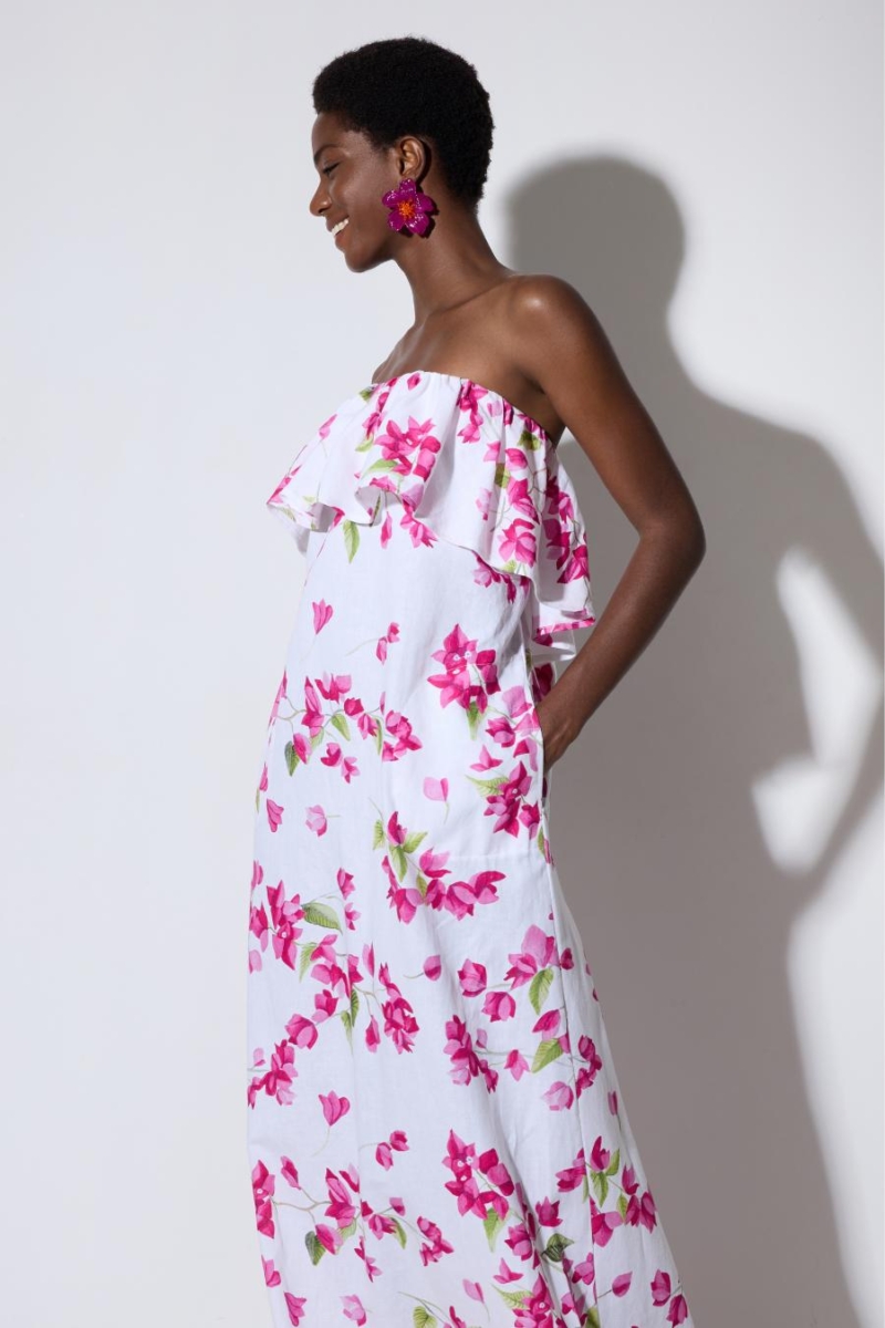 Yiorgos Koulasidis Strapless Volant Dress