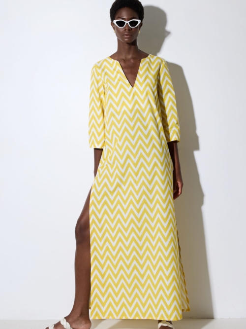 Yiorgos Koulasidis GinFizz Yellow Kaftan Dress