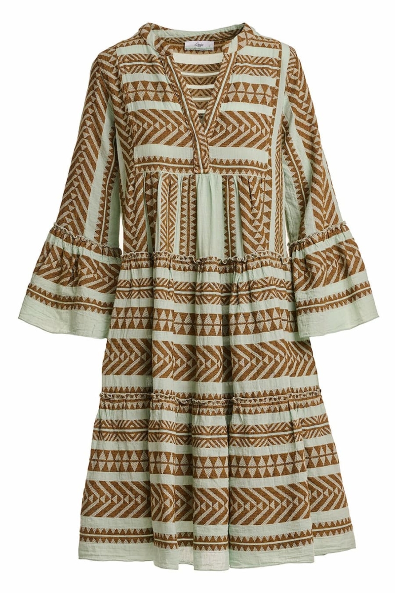 Devotion twins Ella Dress Brown Blue Short