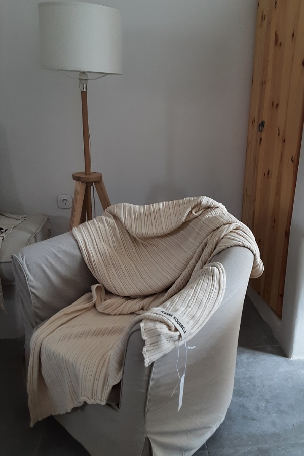 Kourbela Double Natural Cotton Flow – Blanket / Bedspread