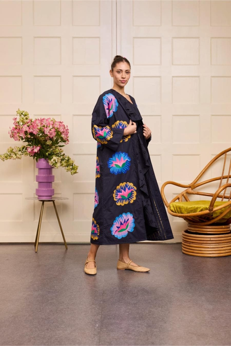 nimo with love eucalyptus coat navy