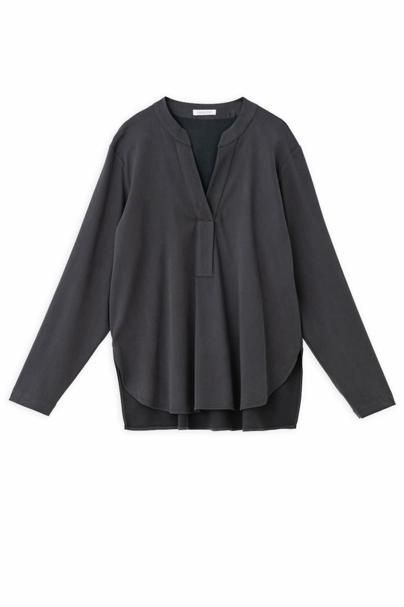 Philosophy Satin Sandwashed Long Sleeve Blouse