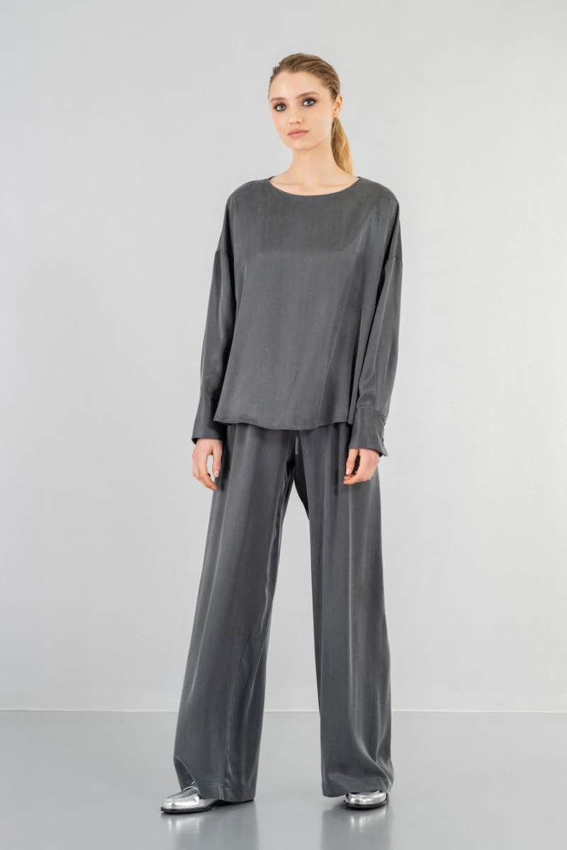 Philosophy Wear Cupro Viscose Wide Leg Pants