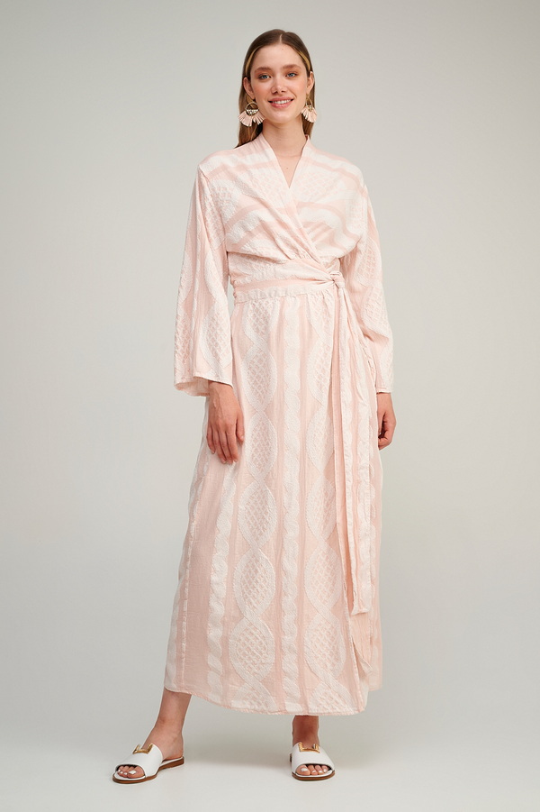 Pearl & Caviar kimono powder color