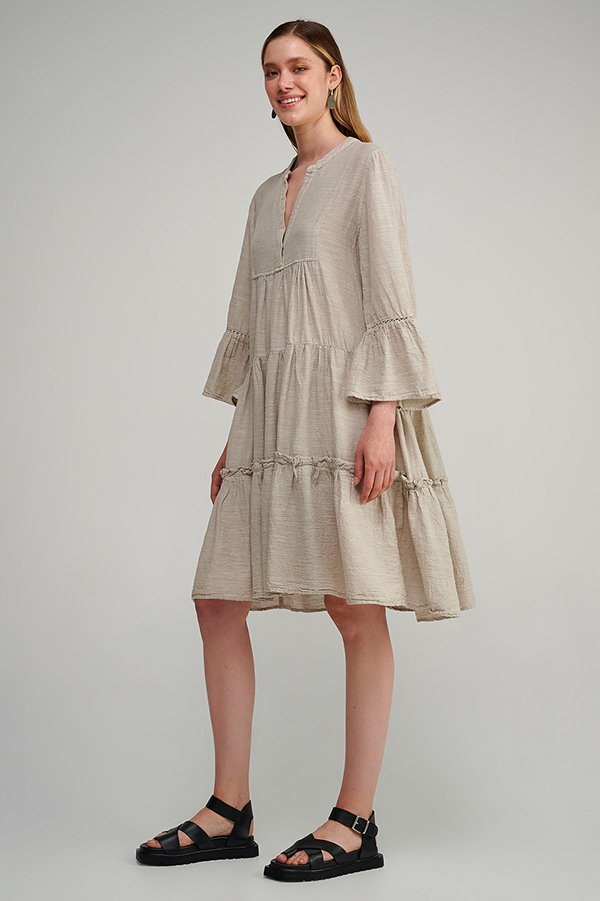 Pearl & Caviar midi Gauze dress