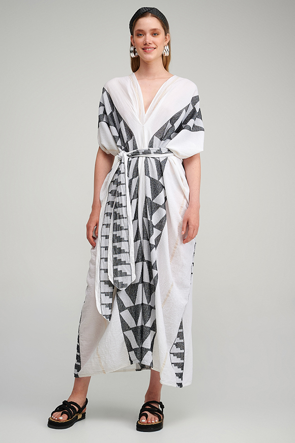 Pearl & Caviar Kaftan Dress Knossos V