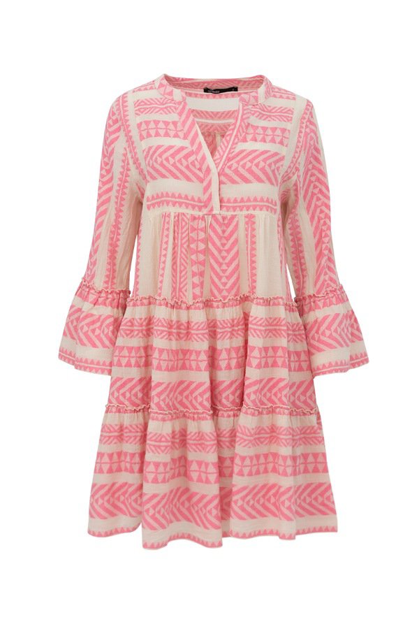 Devotion Twins Ella Dress Baby Pink Off White Short