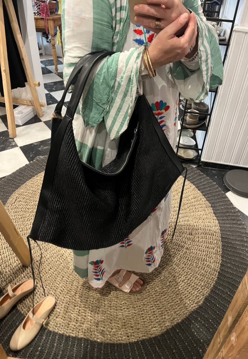 orra bag afetiria black raffia