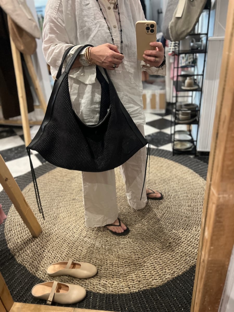 orra bag afetiria black raffia