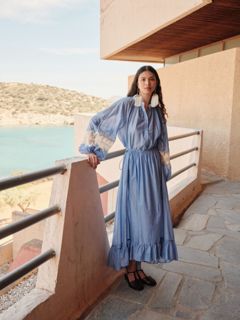 devotion twins secret cotton blouse with lace voile