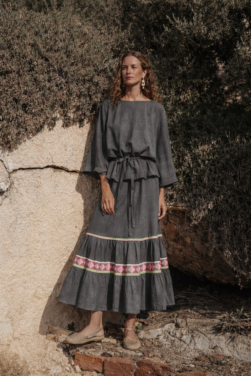 devotion twins blouse indigo