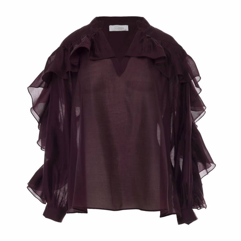 devotion twins blouse suede