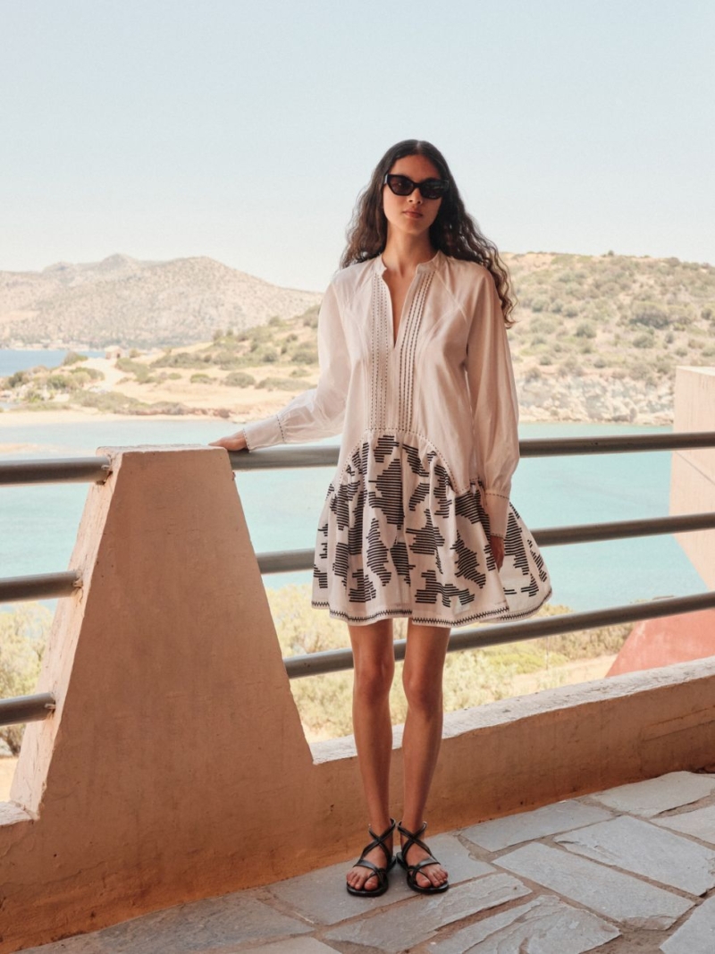 devotion twins dress zephyra black and white short dress