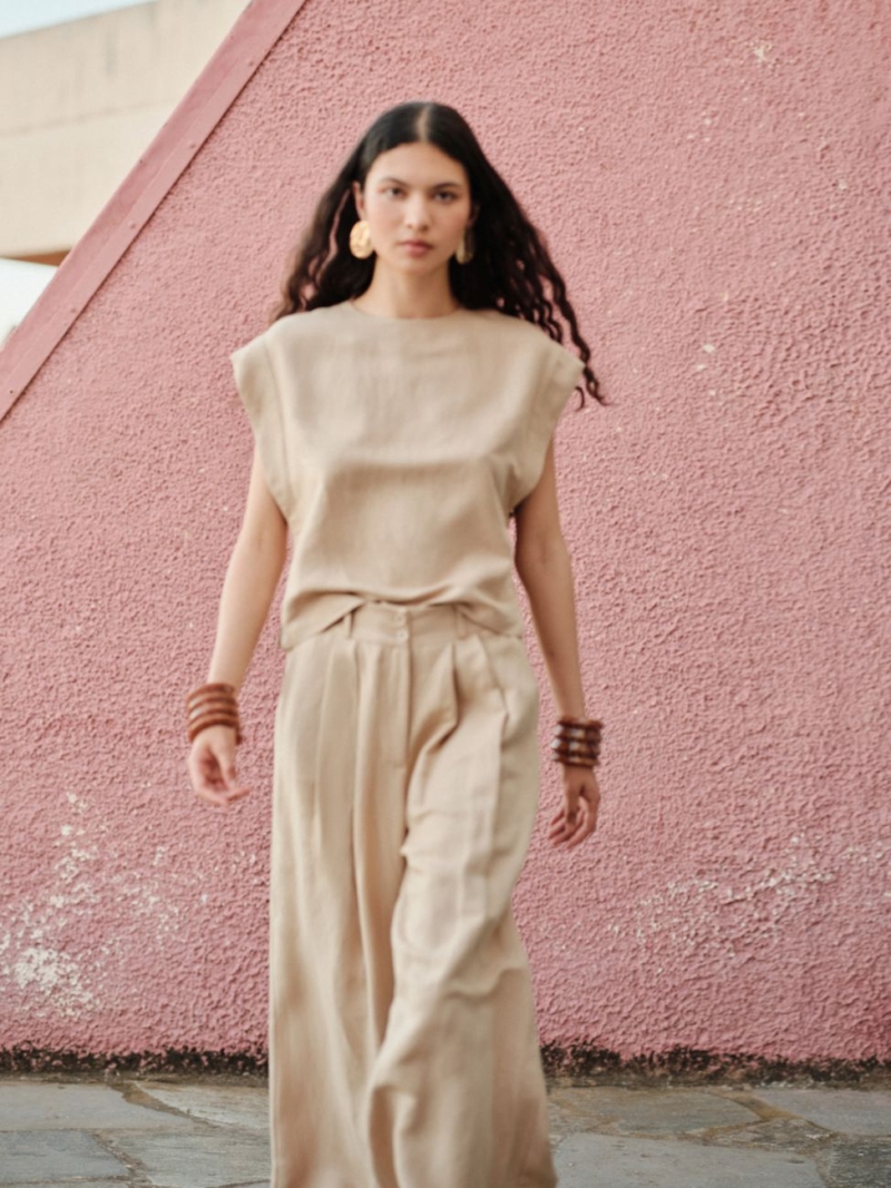 devotion twins linen pants petal