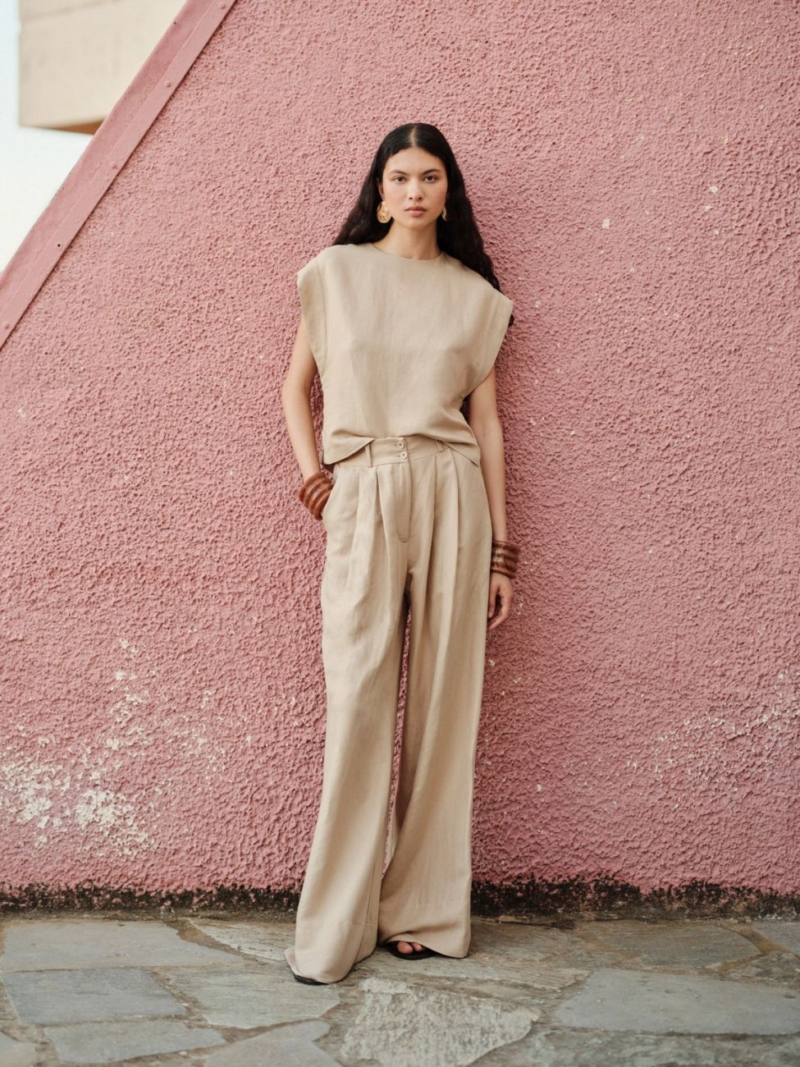 devotion twins linen pants petal