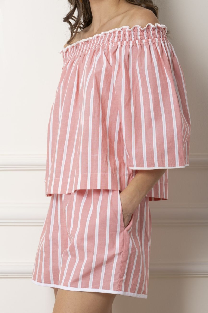 etoile coral melita shorts set pink