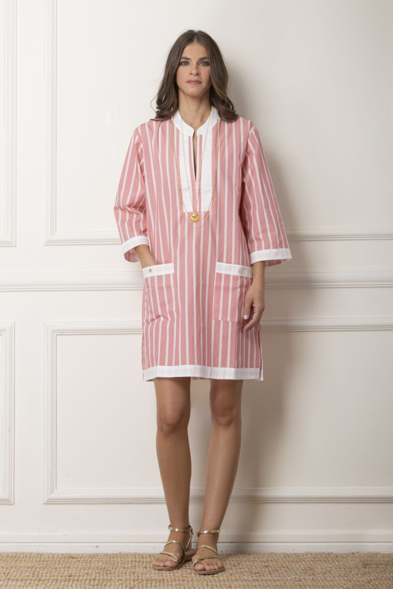 etoile coral ydra pink short dress