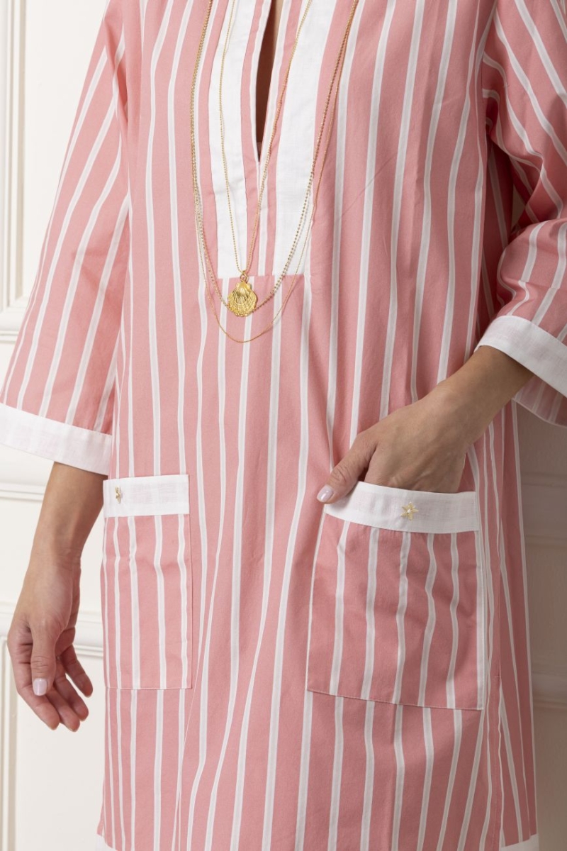 etoile coral ydra pink short dress