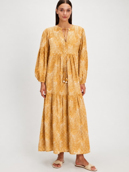 pearl and caviar long dress camel mermaid